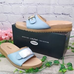 Dr Scholl's Icon Blue Wide Sandal NIB